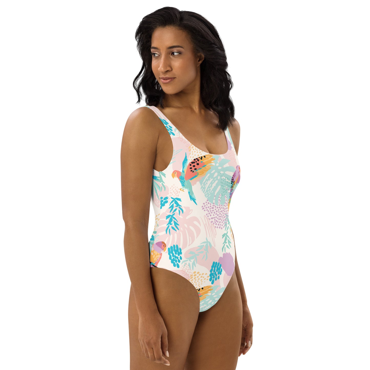 One-Piece Swimsuit "Tropical Tweets"