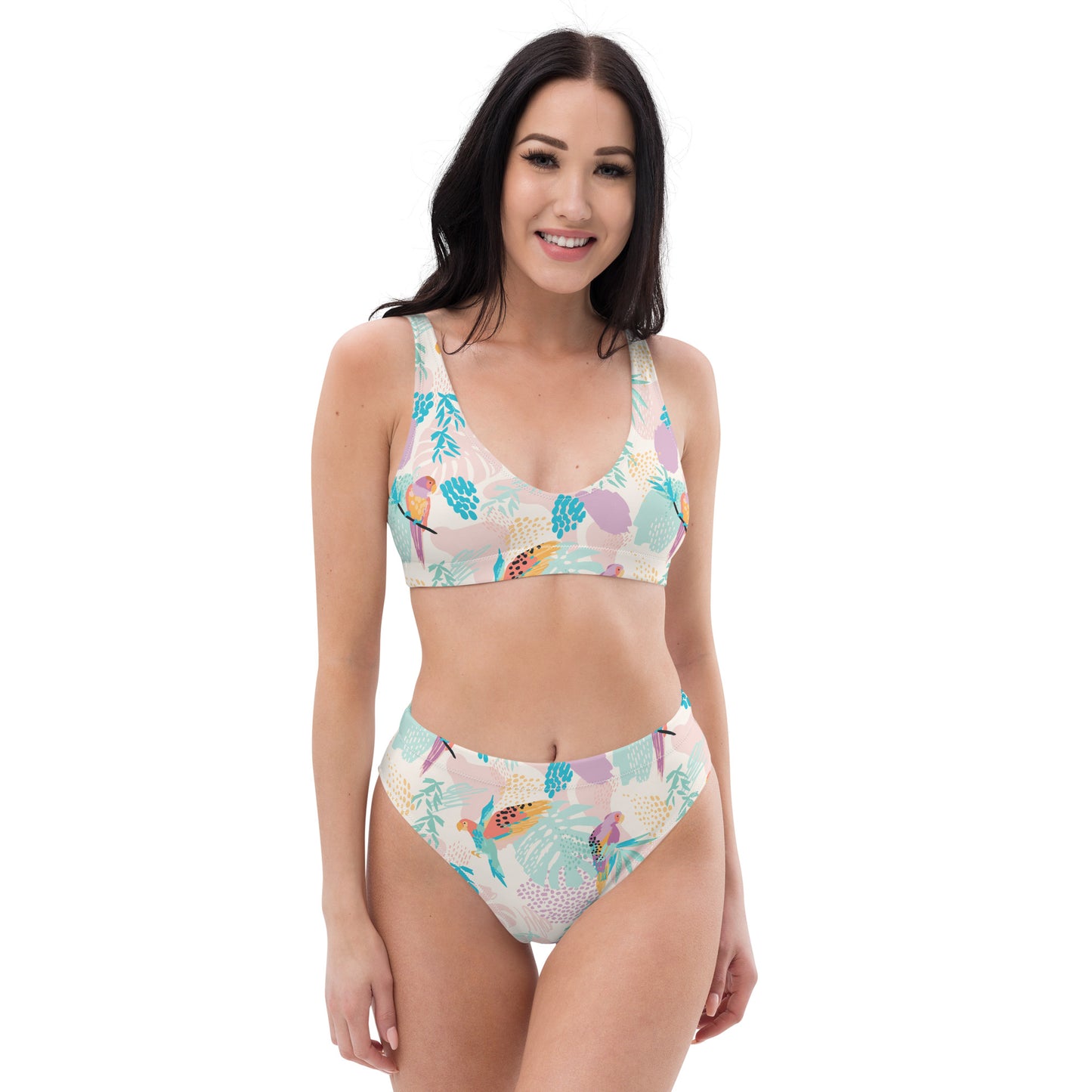 Recycled Two-Piece Swimsuit "Tropical Tweets"