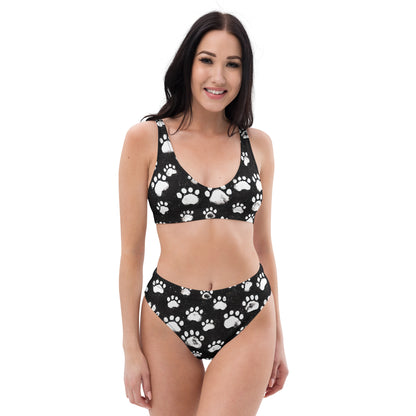 Recycled Two-Piece Swimsuit "Paw Prints"