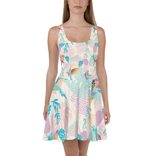 Skater Dress "Tropical Tweets"